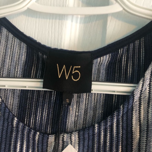 W5 Striped Tank Top with front knot - Picture 3 of 4